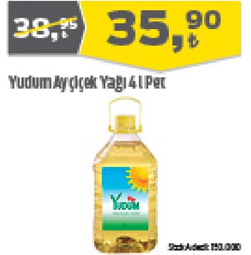 Yudum Ayçiçek Yağı 4 l Pet image