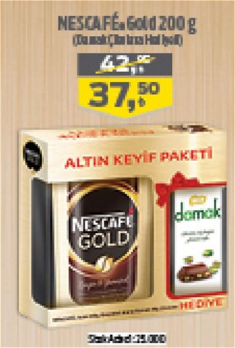 Nescafe Gold 200 g Damak Çikolata Hediyeli image