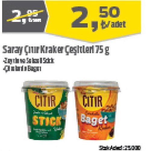 Saray Çıtır Kraker Çeşitleri 75 g image