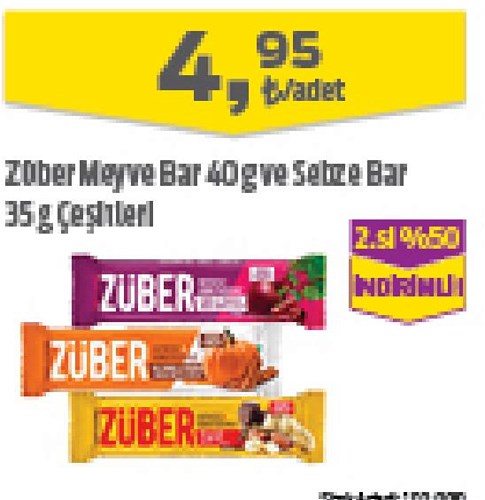 Züber Meyve Bar 40 g/Sebze Bar 35 g Çeşitleri image