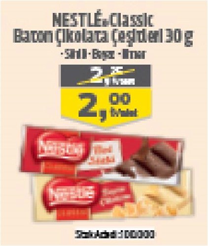 Nestle Classic Baton Çikolata Çeşitleri 30 g image