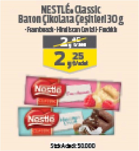 Nestle Classic Baton Çikolata Çeşitleri 30 g image