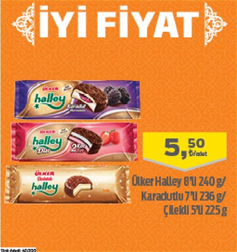 Ülker Halley 8'li 240 g/Karadutlu 7'li 236 g/Çilekli 5'li 225 g image