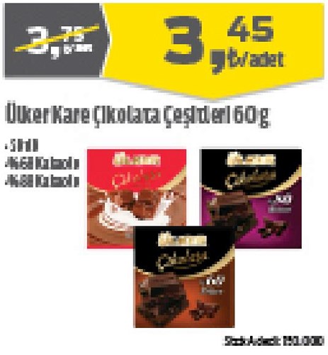 Ülker Kare Çikolata Çeşitleri 60 g image