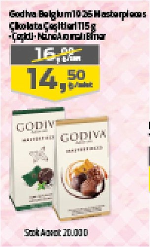 Godiva Belgium 10 25 Masterpieces Çikolata Çeşitleri 115 g image