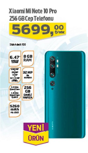 Xiaomi Mi Note 10 Pro 256 GB Cep Telefonu image