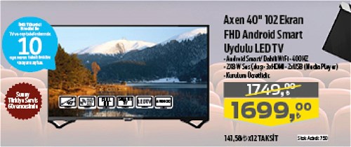 Axen 40" 102 Ekran Fhd Android Smart  image