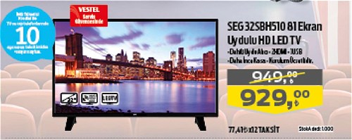 Seg 32SBH510 81 Ekran Uydulu HD Led Tv image