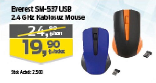 Everest SM-537 Usb 2.4 Hz Kablosuz Mouse image