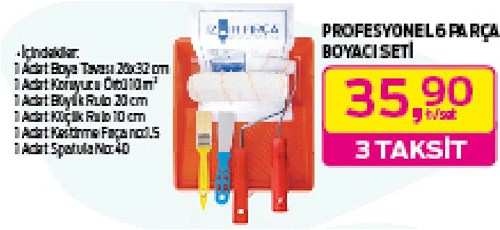 Profesyonel 6 Parça Boyacı Seti image