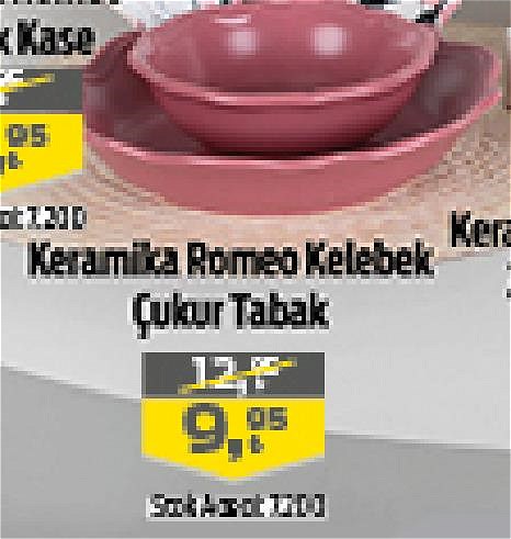 Keramika Romeo Kelebek Çukur Tabak image