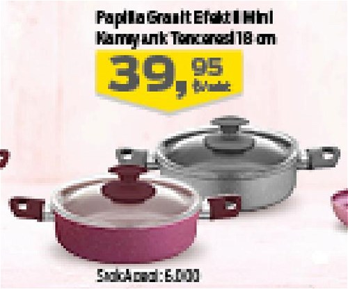 Papilla Granit Efektli Mini Karnıyarık Tenceresi 18 cm image