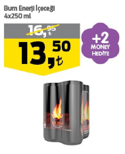 Burn Enerji İçeceği 4x250 ml image