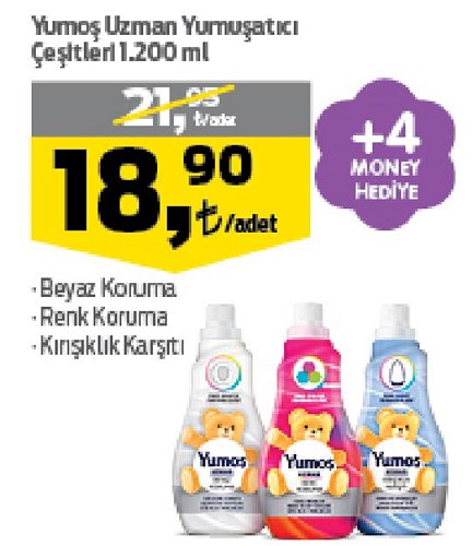 Yumoş Uzman Yumuşatıcı Çeşitleri 1200 ml image