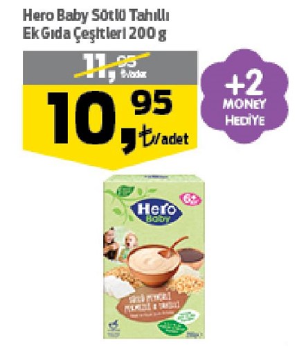 Hero Baby Sütlü Tahıllı Ek Gıda Çeşitleri 200 g image