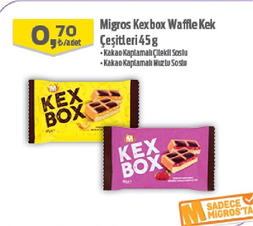 Migros Kexbox Waffle Kek Çeşitleri 45 g image