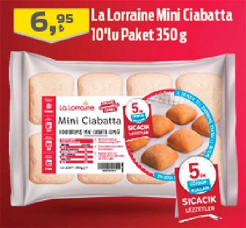 La Lorraine Mini Ciabatta 10'lu Paket 350 g image