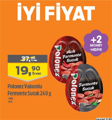 Polonez Vakumlu Fermente Sucuk 240 g Sade/Acılı image