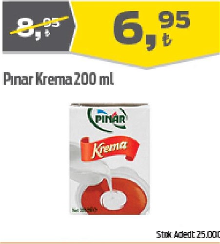 Pınar Krema 200 ml  image