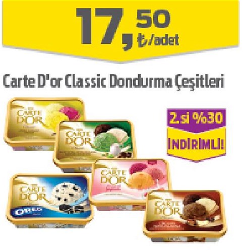 Carte d'Or Classic Dondurma Çeşitleri/Adet image