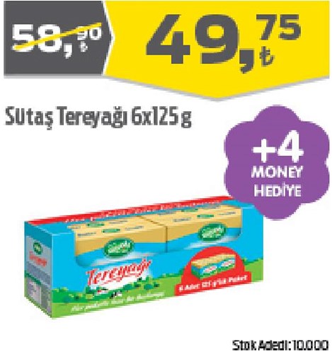 Sütaş Tereyağı 6x125 g image