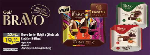 Golf Bravo Junior Belçika Çikolatalı Çeşitleri 360 ml image