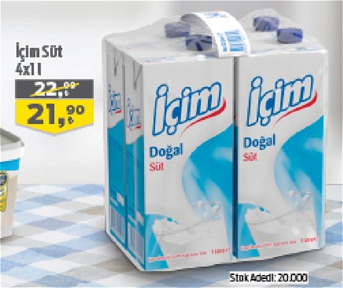 İçim Süt 4x1 l image