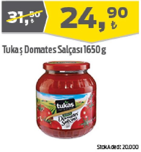 Tukaş Domates Salçası 1650 g image