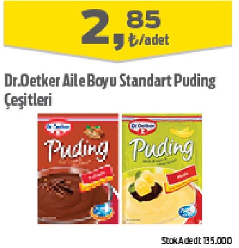 Dr. Oetker Aile Boyu Standart Puding Çeşitleri/Adet image