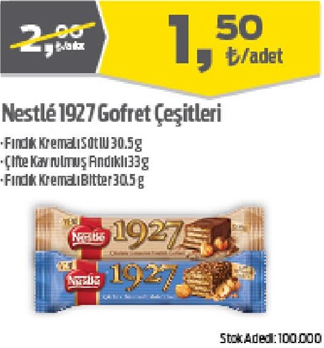 Nestle 1927 Gofret Çeşitleri/Adet image