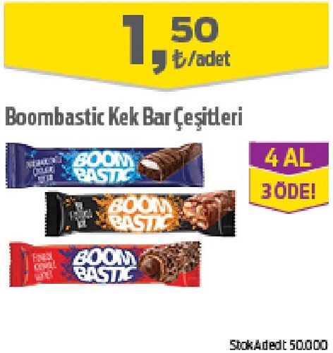 Boombastic Kek Bar Çeşitleri/Adet image