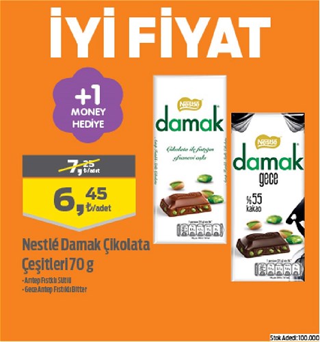 Nestle Damak Çikolata Çeşitleri 70 g image