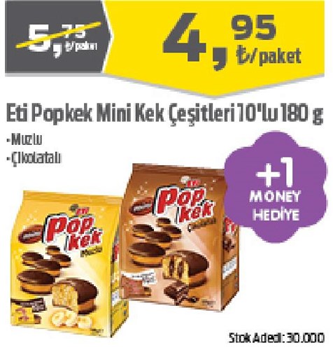 Eti Popkek Mini Kek Çeşitleri 10'lu 180 g image