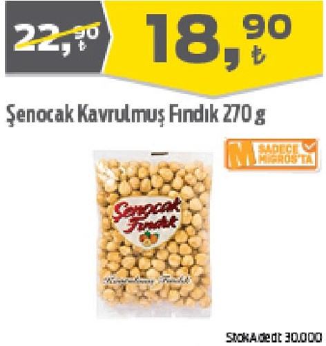 Şenocak Kavrulmuş Fındık 270 g image