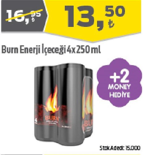 Burn Enerji İçeceği 4x250 ml image