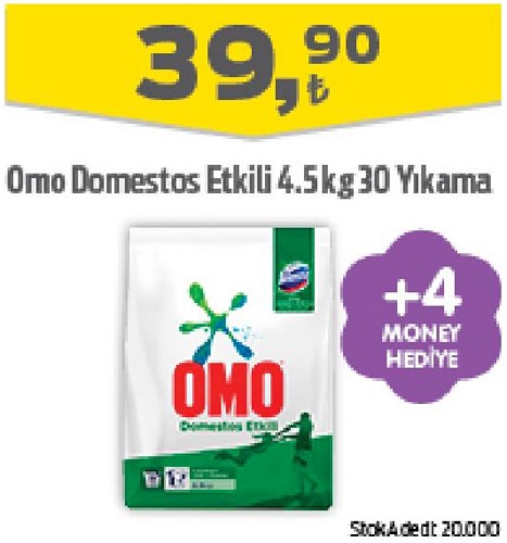 Omo Domestos Etkili 4,5 kg 30 Yıkama image