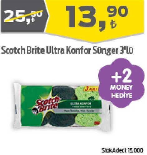 Scotch Brite Ultra Konfor Sünger 3'lü image