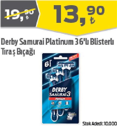 Derby Samurai Platinum 3 6'lı Blisterlı Tıraş Bıçağı image