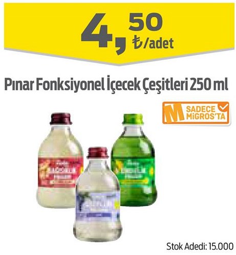 Pınar Fonksiyonel İçecek Çeşitleri 250 ml image