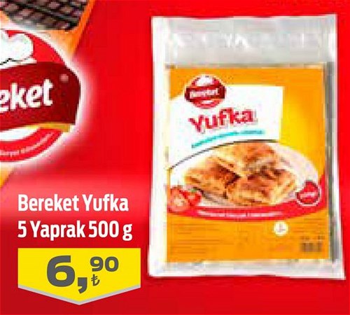 Bereket Yufka 5 Yaprak 500 g image