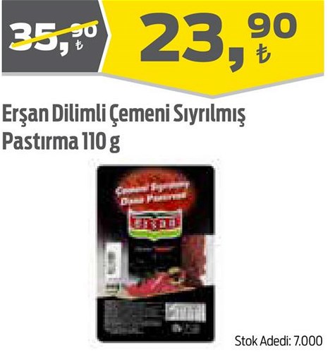 Erşan Dilimli Çemeni Sıyrılmış Pastırma 110 g image