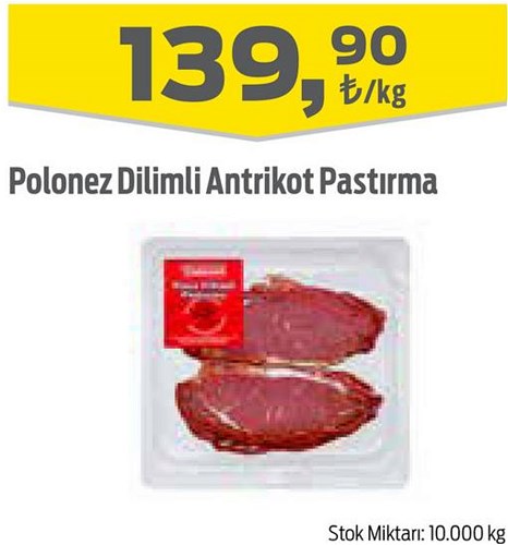 Polonez Dilimli Antrikot Pastırma kg image