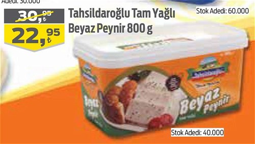 Tahsildaroğlu Tam Yağlı Beyaz Peynir 800 g image