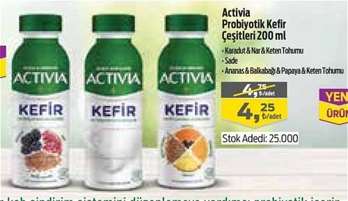 Activia Probiyotik Kefir Çeşitleri 200 ml image