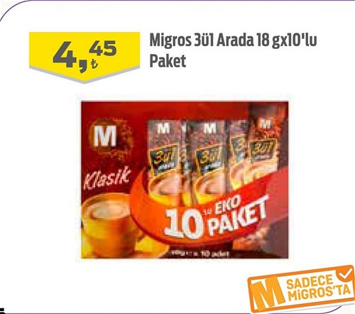 Migros 3ü1 Arada 18gx10'lu Paket image