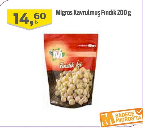 Migros Kavrulmuş Fındık 200 g image