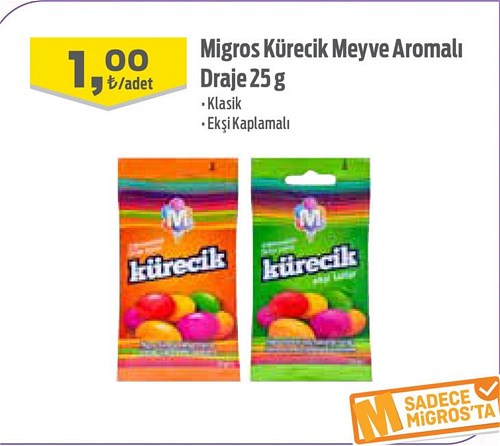 Migros Kürecik Meyve Aromalı Draje 25 g image