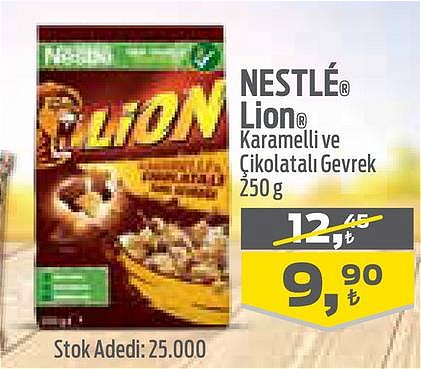 Nestle Lion Karemelli ve Çikolatalı gevrek 250 g image