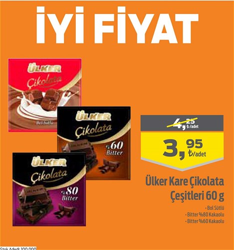 Ülker Kare Çikolata Çeşitleri 60 g image