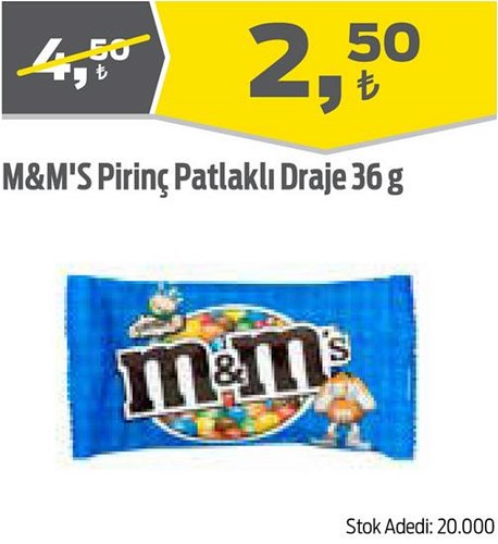 M&M'S Pirinç Patlaklı Draje 36 g image